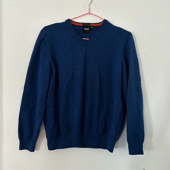 HUGO BOSS kids 100% Wool Slim Fit Jumper Pullover Sweater Size xxl - Picture 1 of 5